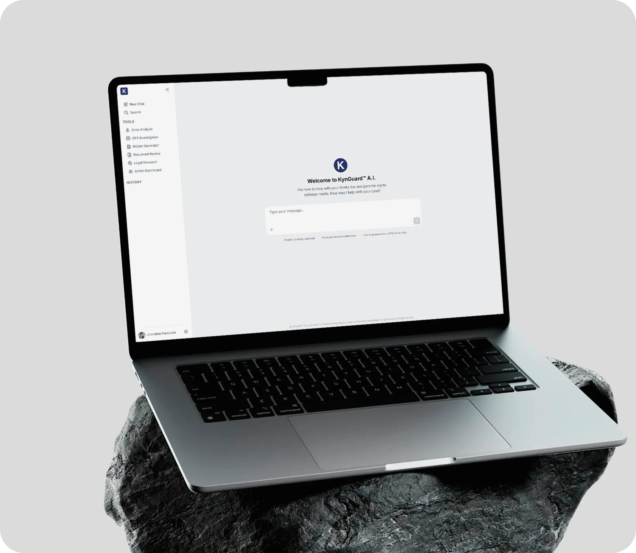 Heartwork Defense platform on a notebook